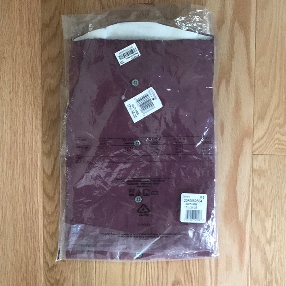 Van Heusen dark red button down dress shirt XL - Picture 3 of 5